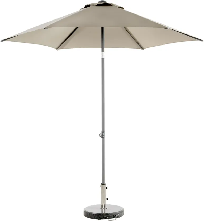 Poppi parasoll 250 cm taupe