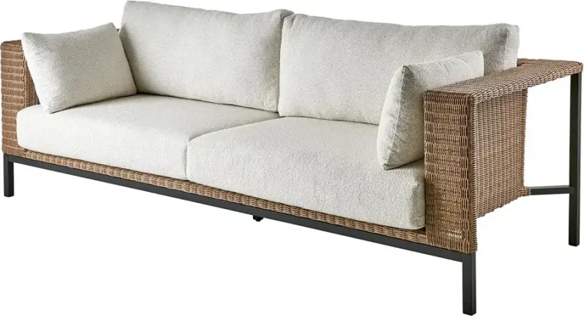 Shell Sofa Teddy Rice/ Black