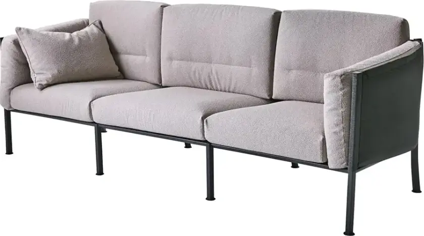 DELUX Sofa - Teddy Beige/ Svart
