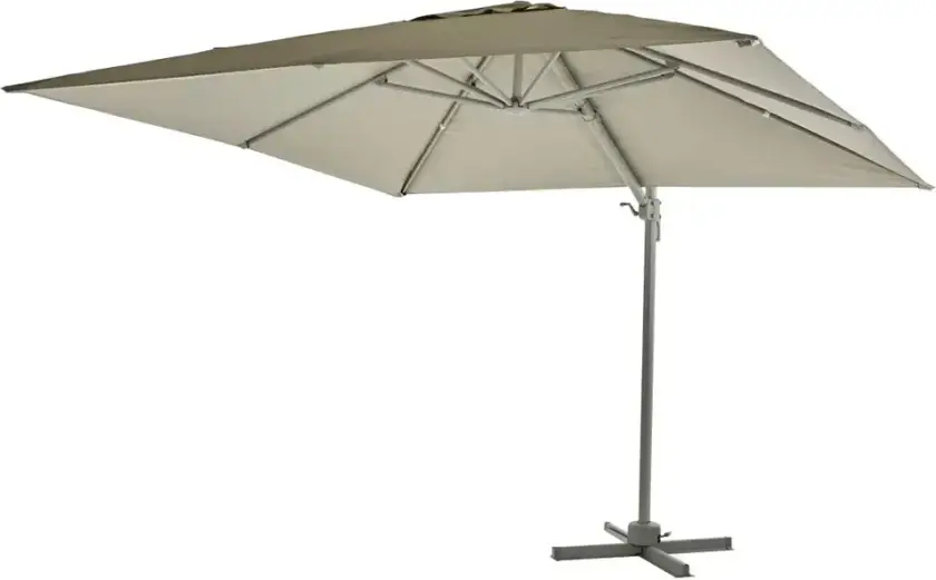 Linz fritthengende parasoll 300x300 cm Light Grey / Khaki