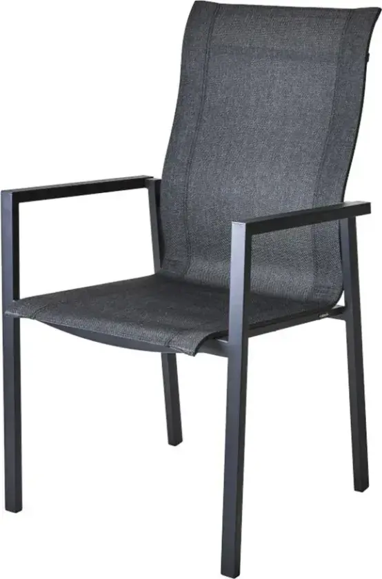 Stol med armlener Black/Black