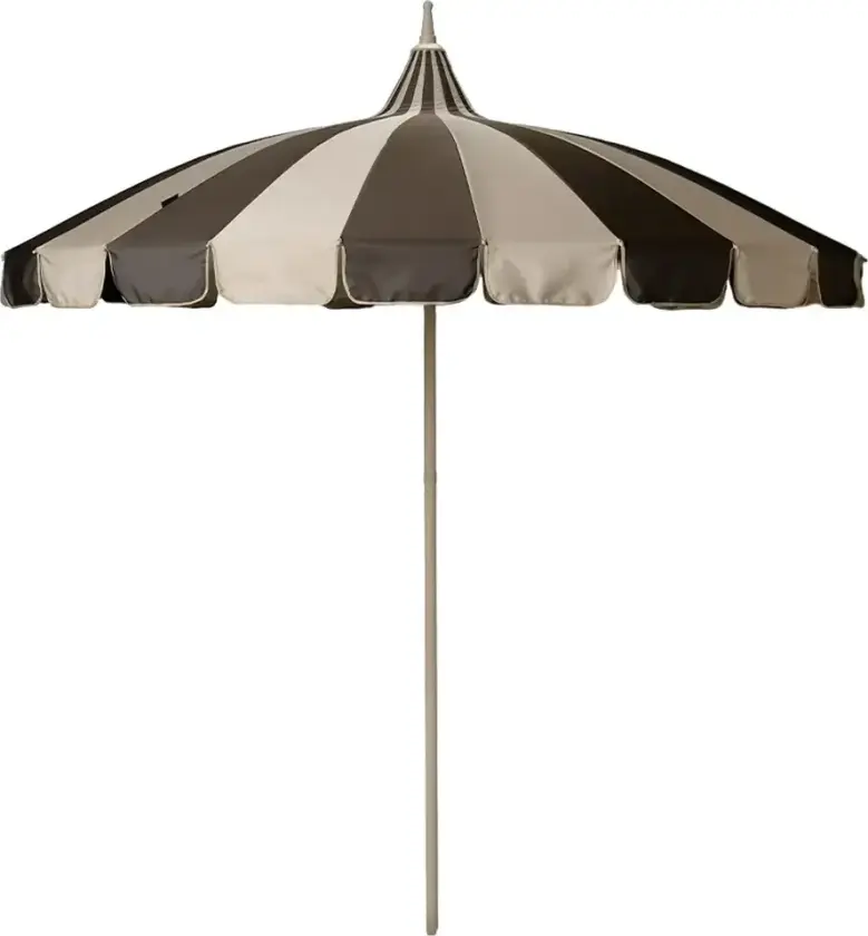 Parasoll Ø240 cm Beige/Brun stripete