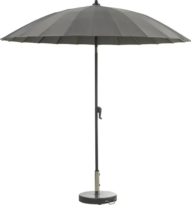 SHANGHAI Ø270cm Antrasittgrå/gule ribber