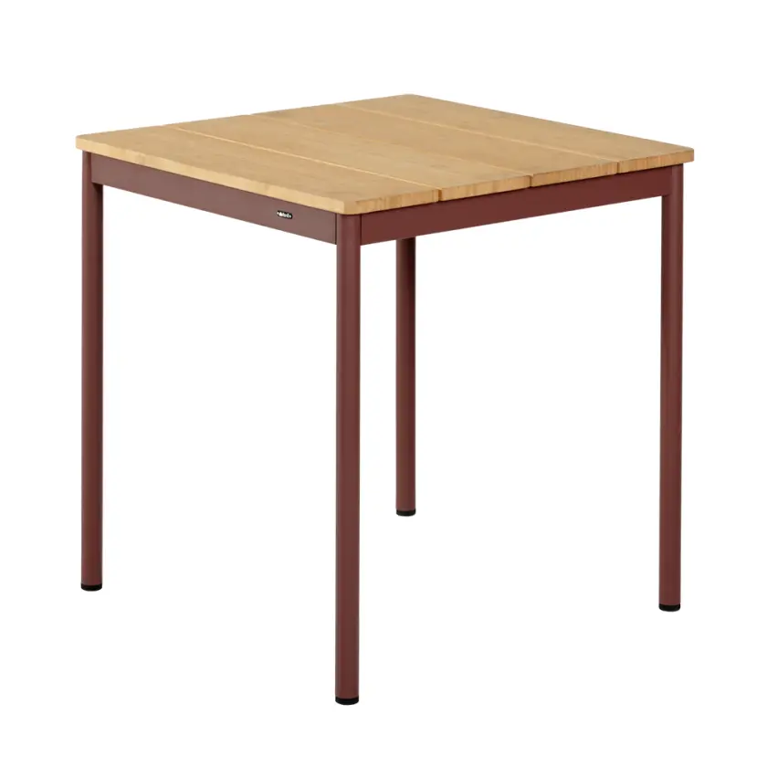 Nox Bistro bord 70x70 - Bambus/Zin Red