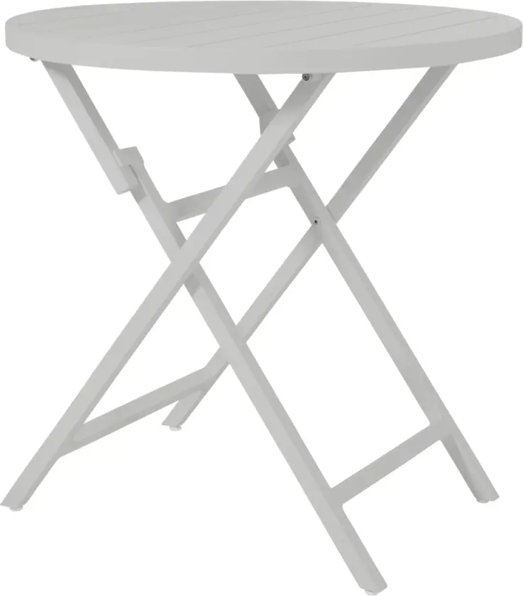 WILKIE Sammenleggbar bord Ø72 - Lys grå