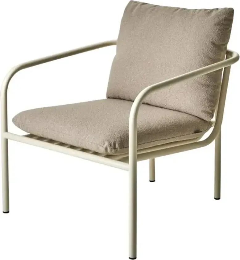 Bendt Lenestol Teddy Beige/Pearl White