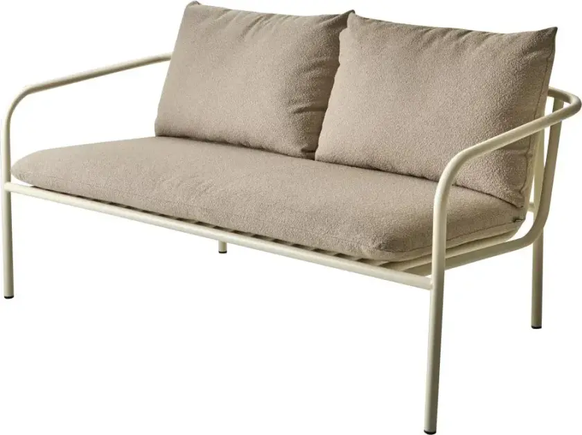 Bendt Sofa Teddy Beige/Pearl White