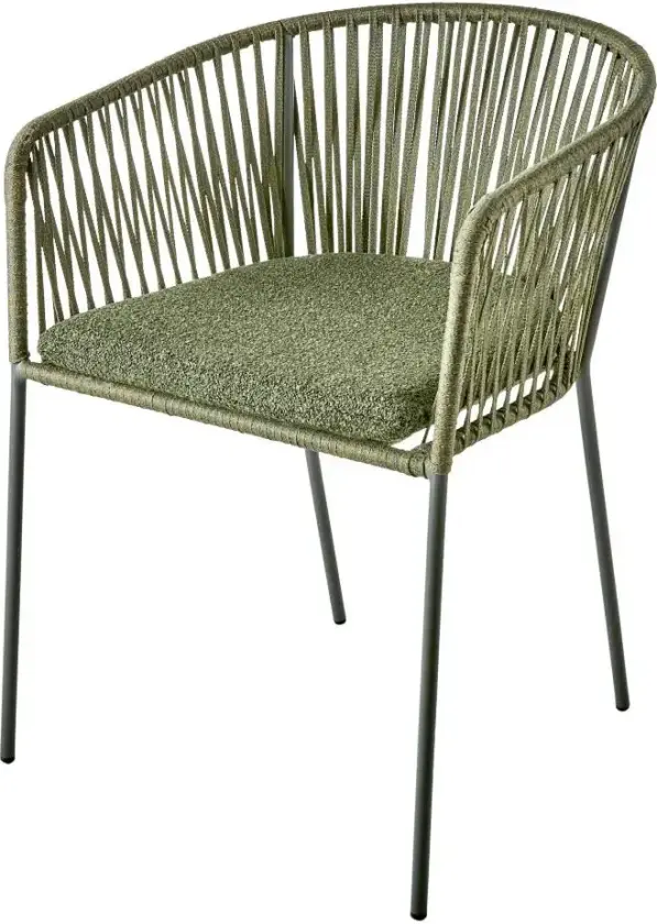 PIATTO Stol med armlener - Raw Avocado/Nordic Green