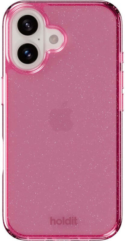 iPhone 16 Glitter Deksel - Rosa