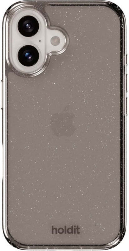 iPhone 16 Glitter Deksel - Svart