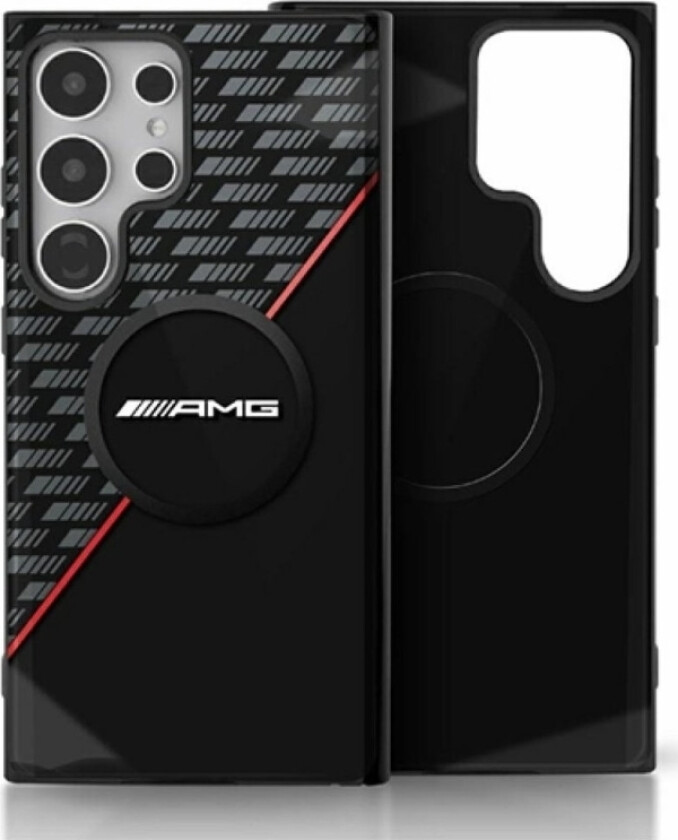Amg Double Layer Rhombs Magsafe Case For Samsung Galaxy S25 Ultra Black/Red
