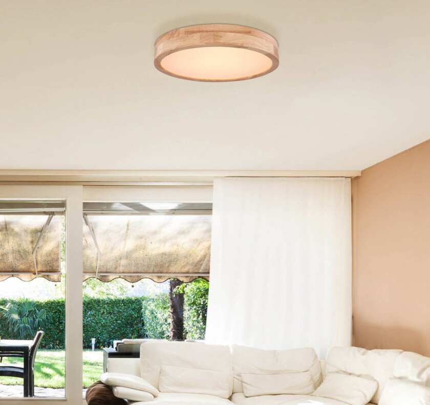 Rainer LED-taklampe, Ø 40 cm, treeffekt, metall, CCT