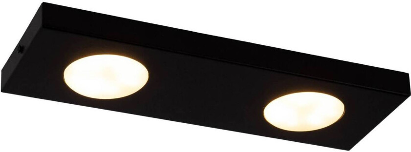 Hero taklampe, 2 lyskilder, svart, 12 x 35 cm, GX53