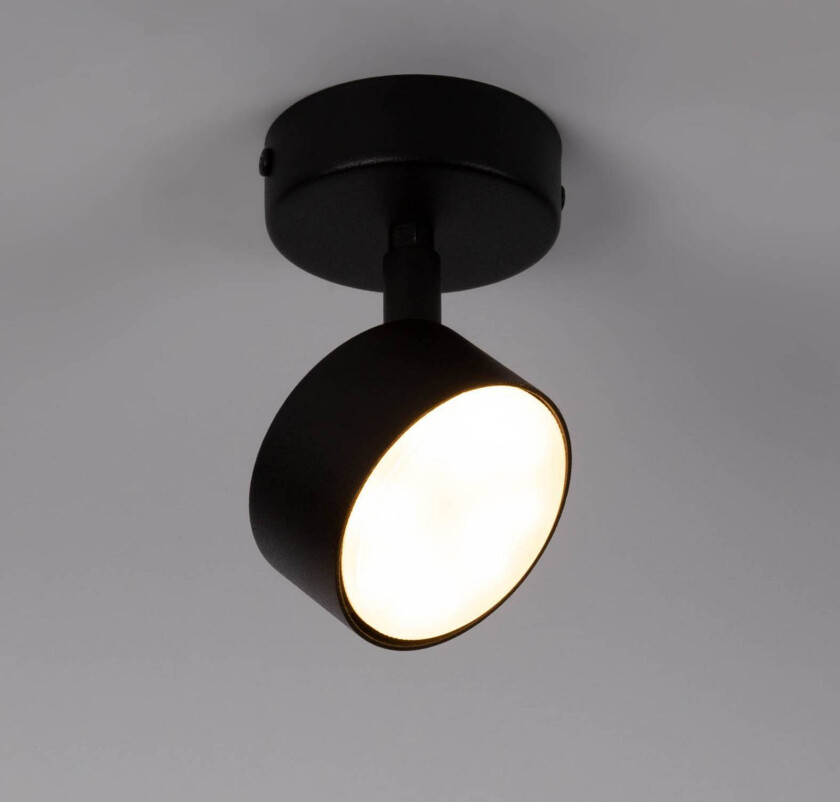Nemo downlight, 1 lyskilde, svart, bevegelig
