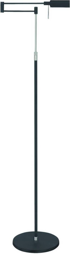 LED-gulvlampe New Bari, svart, høyde 139 cm, metall, dimmer