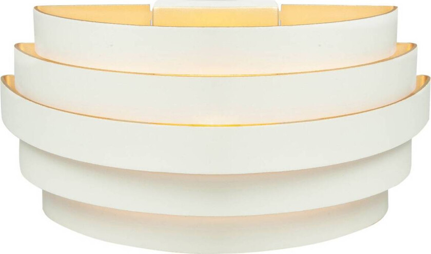 Scudo vegglampe, hvit, bredde 25 cm, aluminium, G9