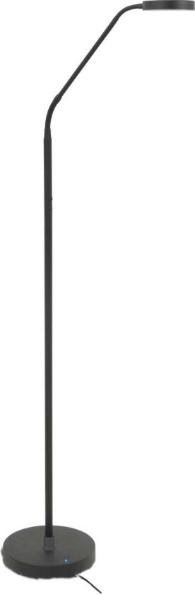 LED-gulvlampe Comfort, svart 135 cm metall CCT dimmer