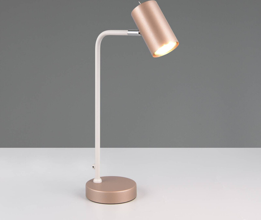 Marley bordlampe, brun/lys grå, høyde 45 cm, metall