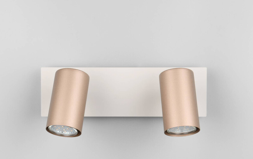 Marley downlight brun/lys grå 30 x 9 cm 2 lyskilder i metall