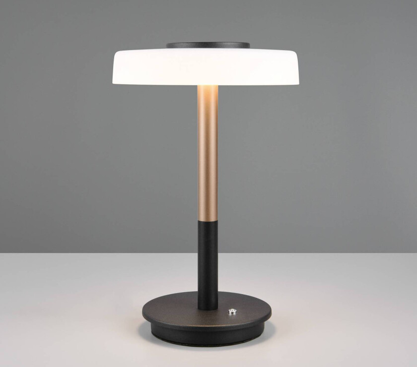 LED-bordlampe Celeste hvit/brun 35 cm glass/metall Touchdim