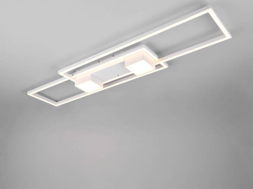Albany LED-taklampe, hvit, 100 x 28 cm, aluminium, CCT, dimbar