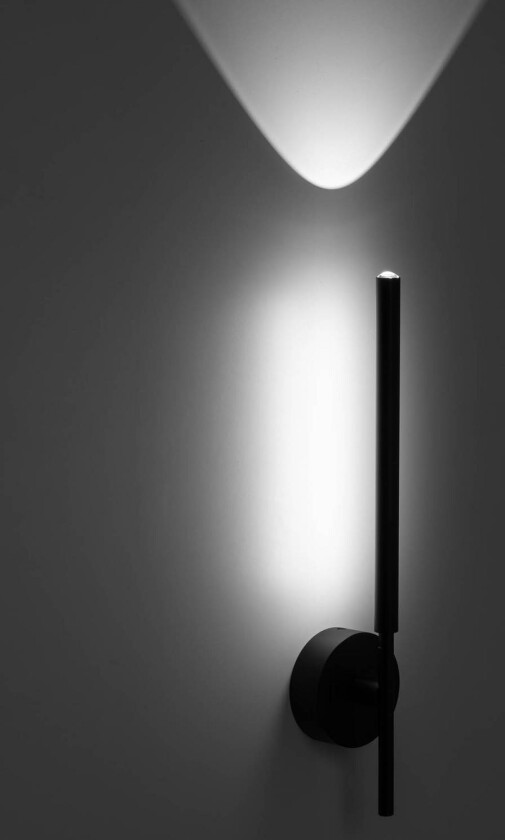 LED-vegglampe Focus svart 46,5 cm metall 2 lyskilder justerbar