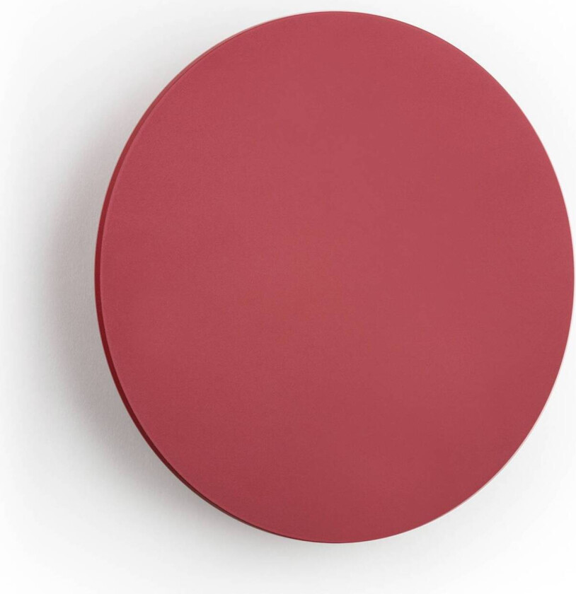 Orios Plus LED-vegglampe, rød, Ø 30 cm, stål