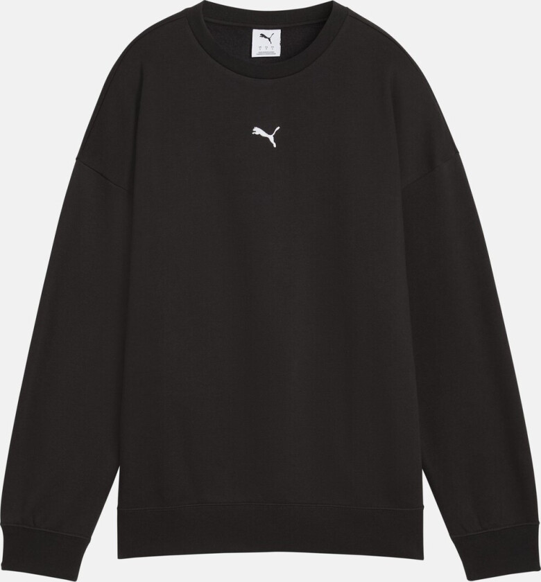 Ess Oversized Crew Fl, Puma Black, Xl, Sweatshirts