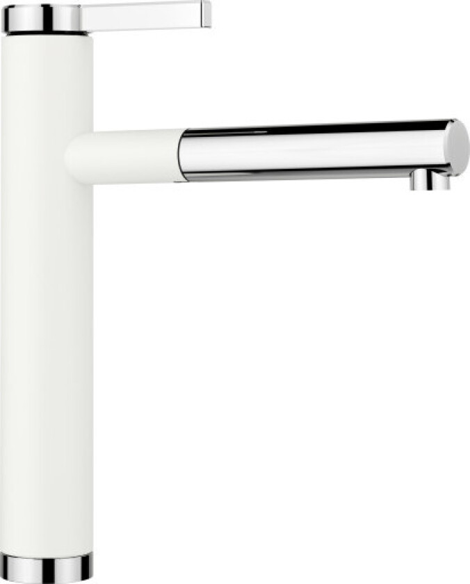 BLANCO linee-s kjøkkenbatteri med uttrekkbar dusj hvit/krom