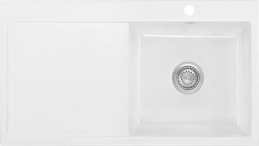 Mera 100 SL kjøkkenvask, 100x51 cm, hvit