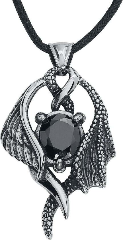 Halskjede - Dragon Stone - Unisex - sølvfarget