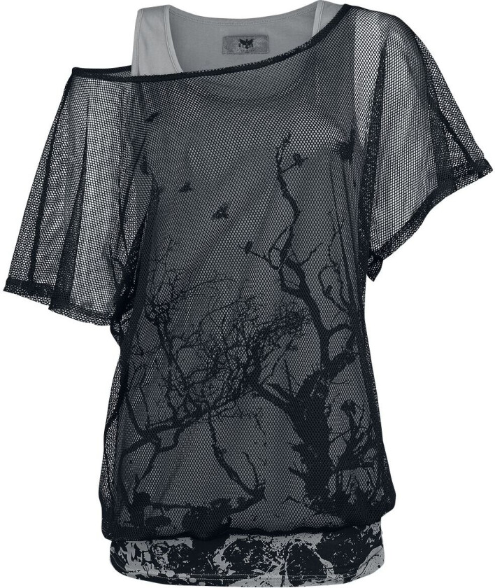 T-skjorte - When The Heart Rules The Mind - M til 4XL - Damer - grå-svart