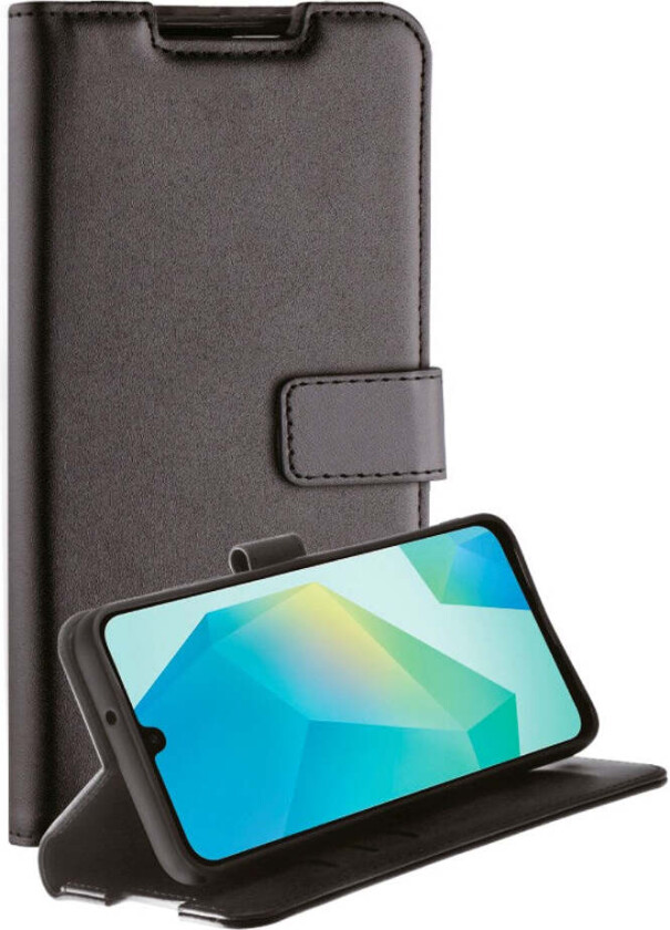 Samsung Galaxy A16 - Vivanco Classic Wallet Flip Deksel m. Lomme - Svart