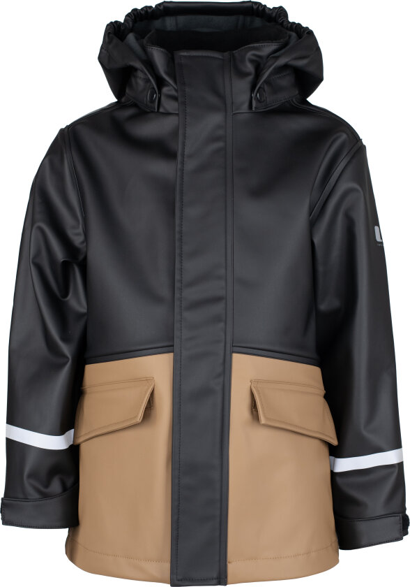 Kids' Vestby Rain Jacket Fleece Black/beige