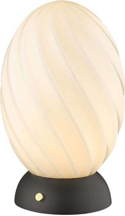 - Twist Oval Bordlampe Opal/Black
