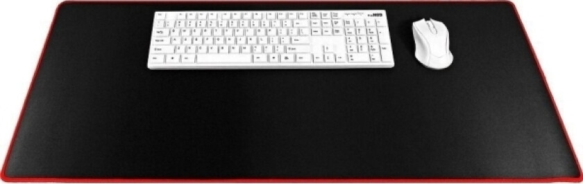 Pad Tastatur Og Musematte For Spillere 900X400x3mm / Svart / Rød Trim