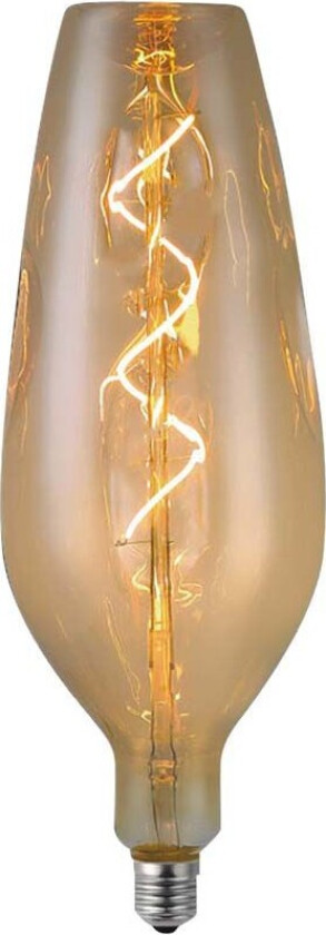 B125 Lyspære 4W Spiral - 2700K, Rav, Glass - Kulør : Varm