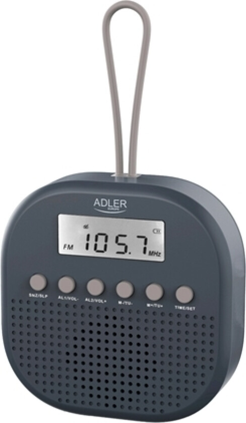 Adler | Waterproof Universal Radio | Ad 1912 | Alarm Function | Black