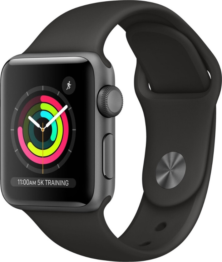 Watch Series 3 38MM Space Gray/svart sport