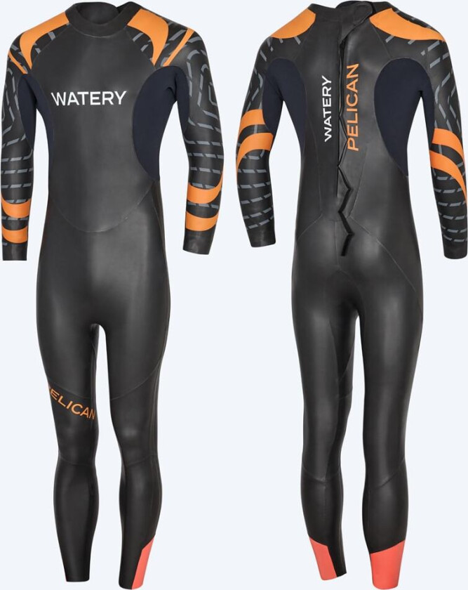 Presold Watery våtdrakt til menn - Pelican - Oransje - Våtdrakt fridykking