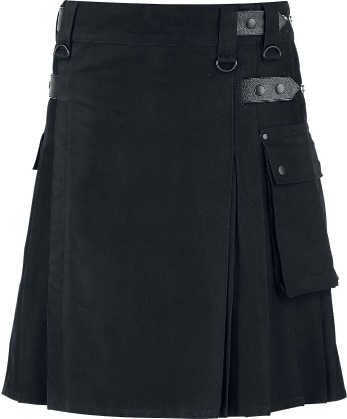 Goth Middellangt skjørt - Kilt - S til 3XL - Herrer - svart