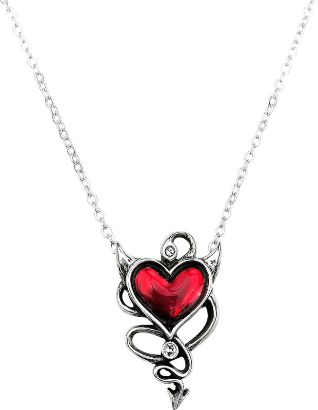 Goth Halskjede - Devil Heart - Damer - sølvfarget
