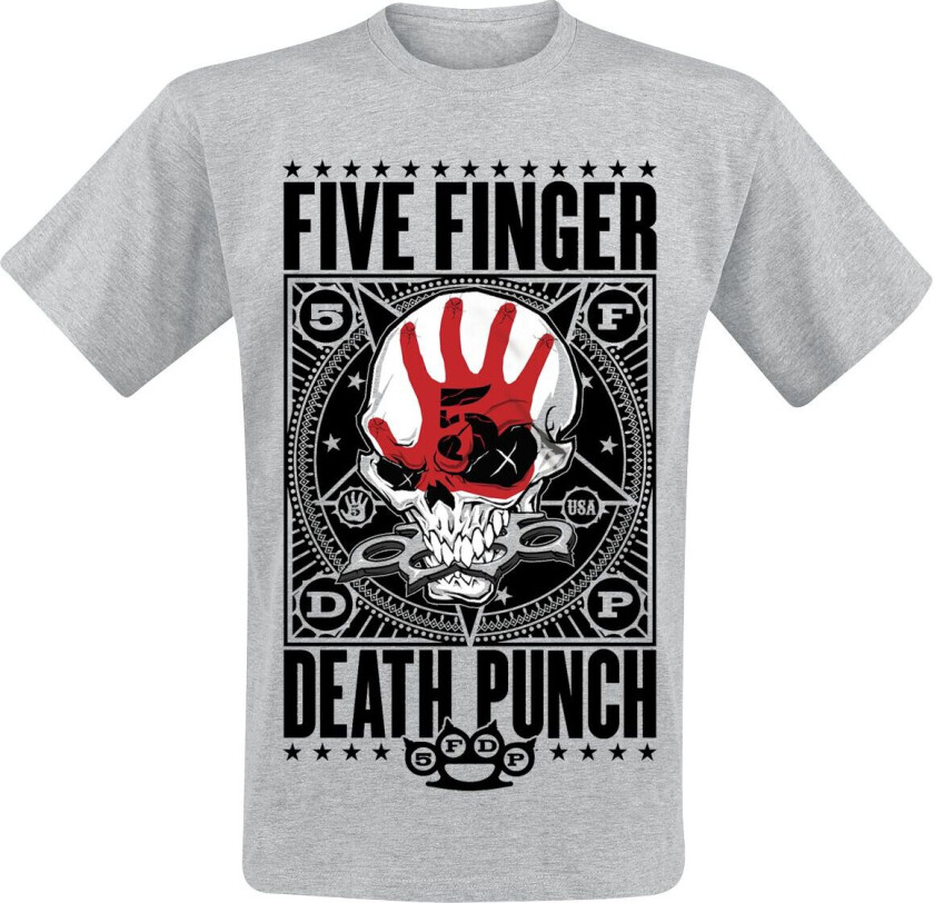 T-skjorte - Punchagram - S til XXL - Herrer - gråmelert