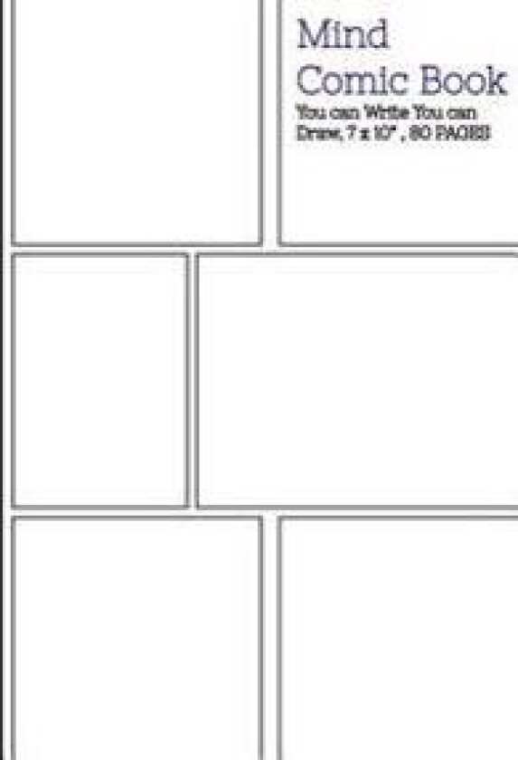 Mind Comic Book - 6 Panel,7'x10', 80 Pages, Make Your Own Comic Books