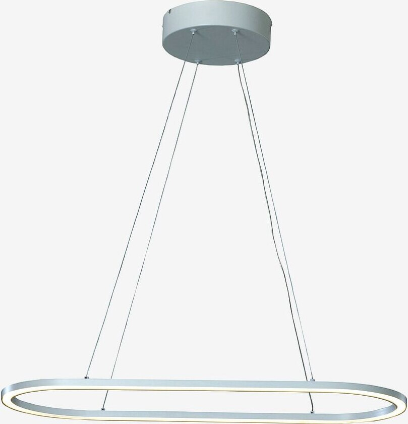 Pendellampe Oda oval, Hvit