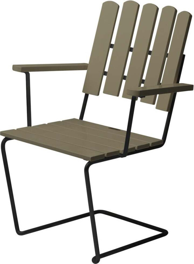 Lenestol A2 Grønnlakkert eik / svart ramme