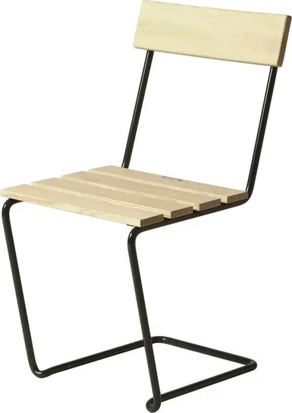 Stol 1 Oljet furu / grønt stativ