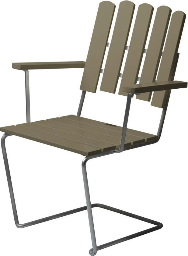 Lenestol A2 Grønnlakkert eik / varmgalvanisert ramme