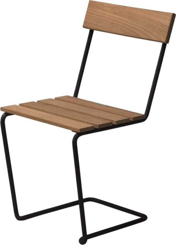 Stol 1 Ubehandlet teak / svart ramme