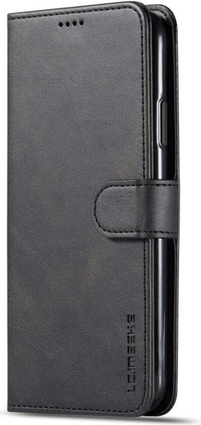 iPhone 11 Pro Max Kunstskinn Flip Deksel m. Kortholder & Ståfunksjon - Svart